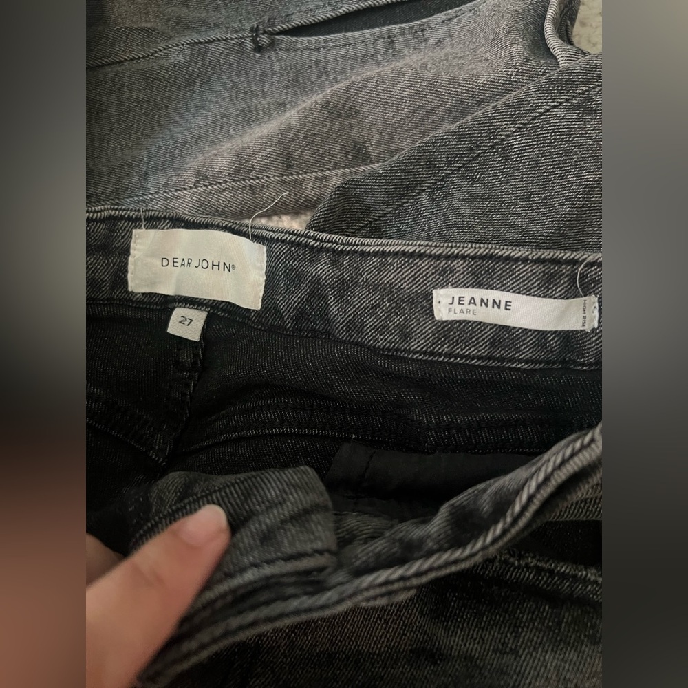 Dear John Jeanne Flare Jeans Black Wash Size 27 - Picture 5 of 7
